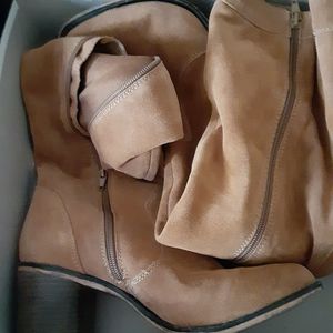 Long suede boots
